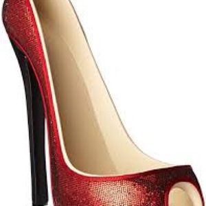 Red Glitter High Heel Bottle Holder